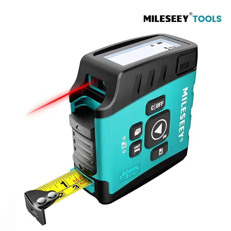 Mileseey DT20 Laser Tape Measure 3-in-1, 130FT Laser Distance Meter with Real-Time Display, 16FT Digital Tape Measure, Area V...