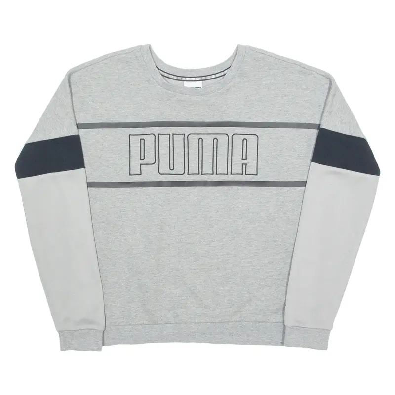 PUMA Womens Sweatshirt Grey Crew Neck UK 12