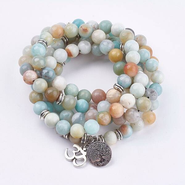 Natural Amazonite Wrap Bracelets