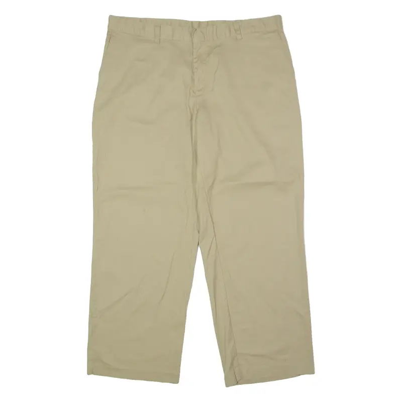 DICKIES Workwear Womens Trousers Beige Regular Wide-Leg W36 L28