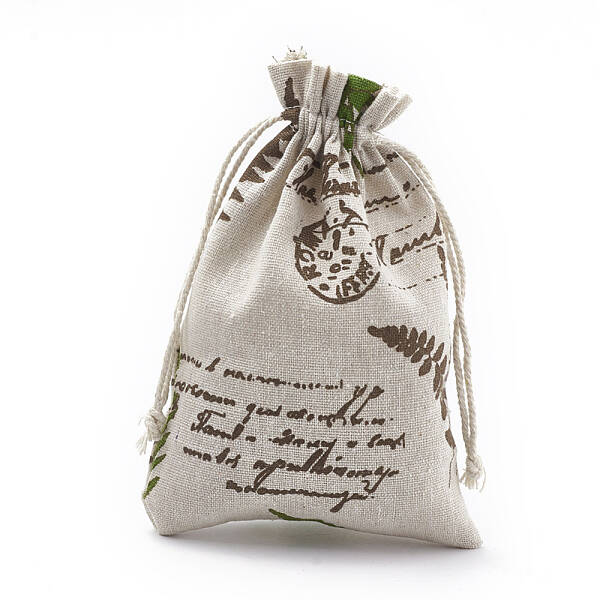 Polycotton(Polyester Cotton) Packing Pouches Drawstring Bags