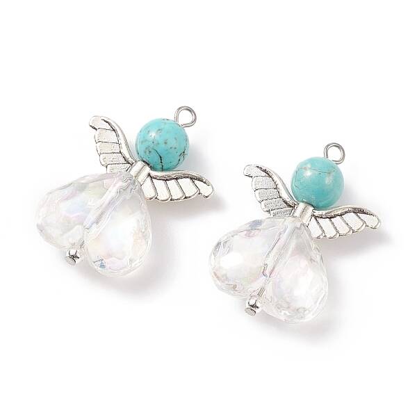 Synthetic Turquoise AB Color Acrylic Pendants