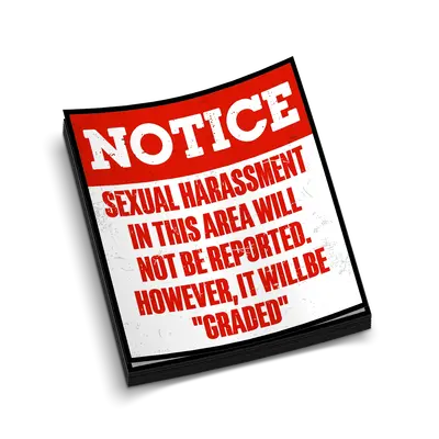 Sex Harassment Graded - Hard Hat Decal