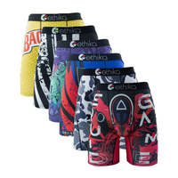 S-XXXL 6Pcs ETHIKA Sexy Printed Men Underwear Boxer Shorts Underpants Size Boxer Briefs Breathable Man Panties Lingeries Plus...