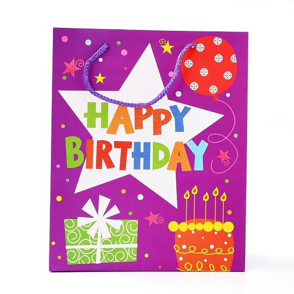 Birthday Theme Rectangle Paper Bags