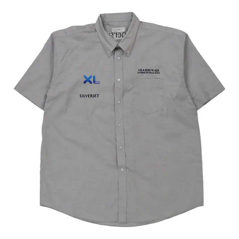 Le Mans 24Hrs 2007 Size 19 Kustom Kit Short Sleeve Shirt - 3XL Grey Cotton