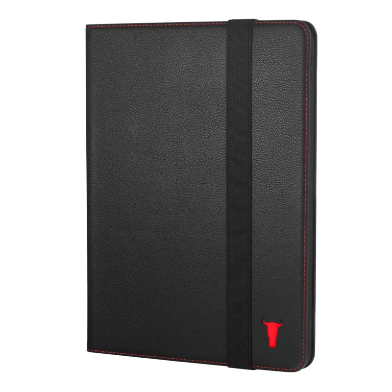 Apple iPad Pro 11-inch Leather Case (1st 2nd 3rd & 4th Generation) - Black with Red Detail