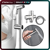 PHANCIR Handheld Bidet Sprayer for Toilet, Brushed Nickel Bidet Attachment for Feminine Wash