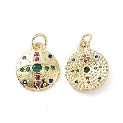 Brass Micro Pave Cubic Zirconia Pendants