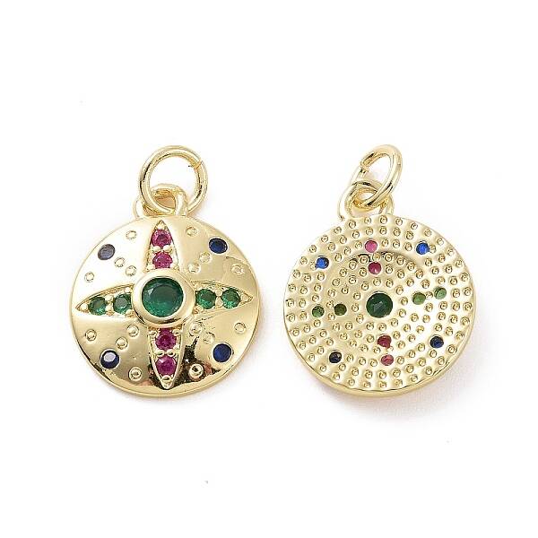 Brass Micro Pave Cubic Zirconia Pendants