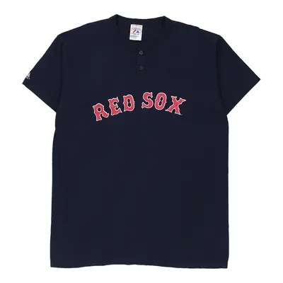 Boston Red Sox Majestic MLB T-Shirt - XL Navy Cotton
