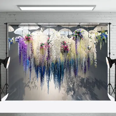 Hanging Wisteria Umbrella Fine Art Photo Backdrop
