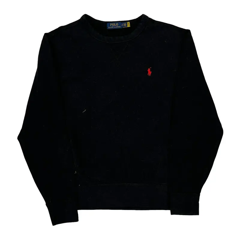 Polo By Ralph Lauren Sweatshirt - Small Black Cotton Blend