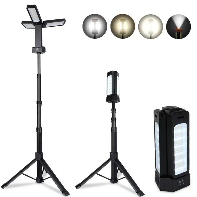 Partphoner Rechargeable LED Work Light with Stand 74.8\