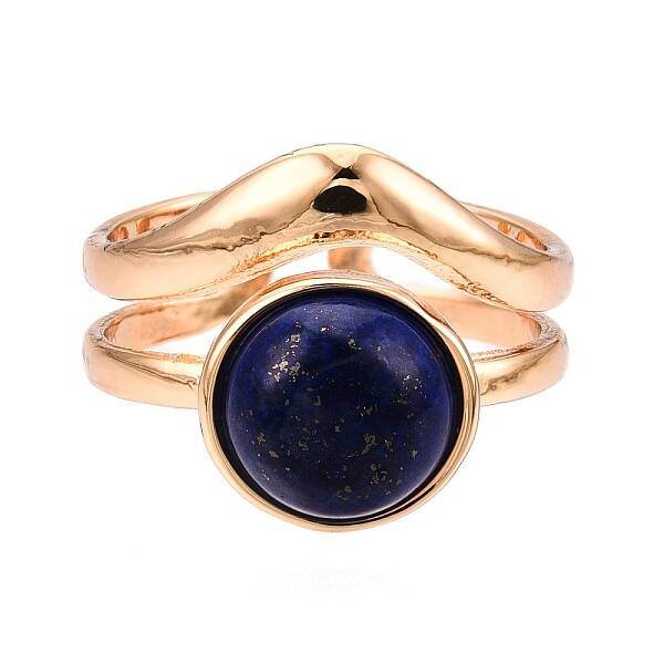 Round Natural Lapis Lazuli Finger Rings
