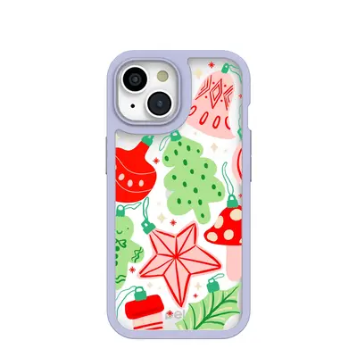 Clear Festive Flair iPhone 15 Case With Lavender Ridge