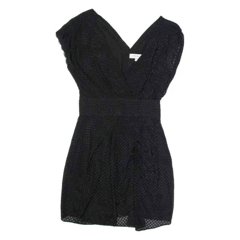REISS Womens Bodycon Dress Black Viscose Sleeveless Knee Length XS