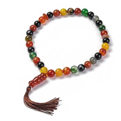Natural Agate Beads Stretch Bracelets