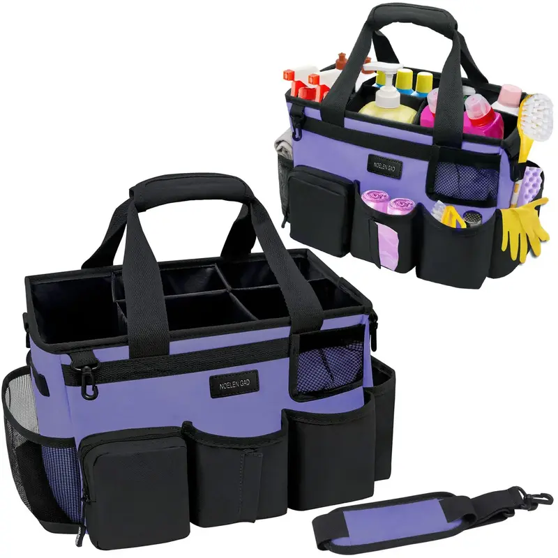 Wearable Cleaning Bag for Cleaning Car Cleaning Tools Storage Bag with 5 Foldable Compartments Organizer Durable Portable Div...