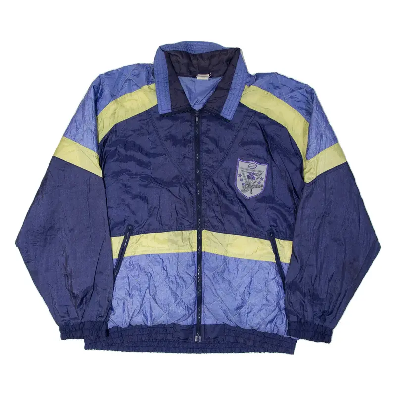 TOP TEAM Supers Shell Jacket Blue 80s Colourblock Mens XL