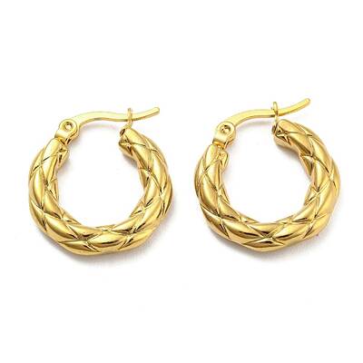 PVD Vacuum Plating 304 Stainless Steel Hoop Earrings for Women