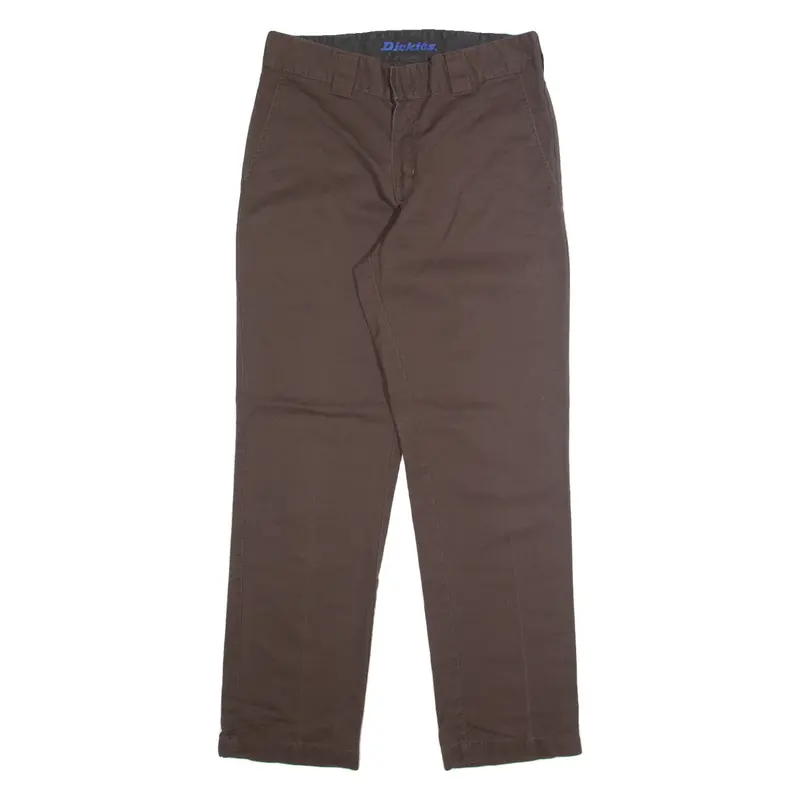 DICKIES Chino Mens Trousers Brown Regular Straight W32 L32