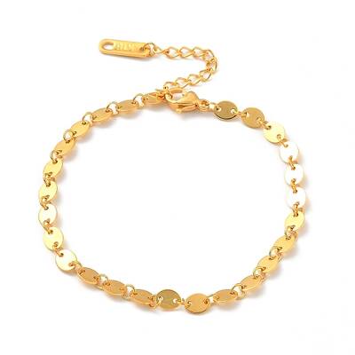 304 Stainless Steel Oval Link Chains Bracelet for Men Women