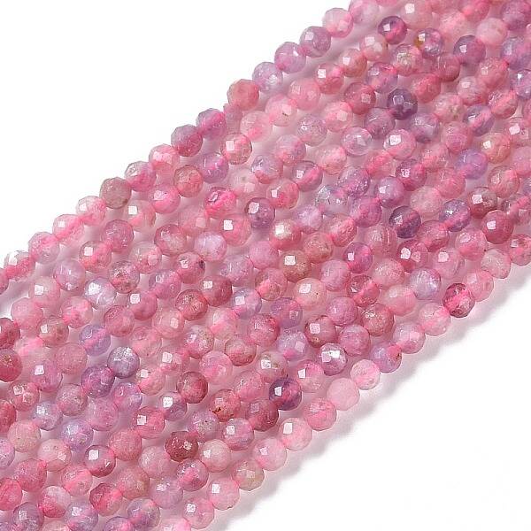 Natural Pink Tourmaline Beads Strands