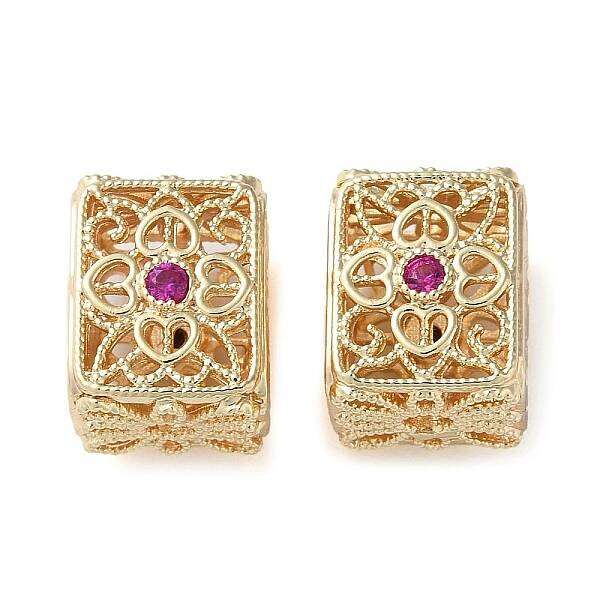 Rack Plating Brass with Cubic Zirconia Beads