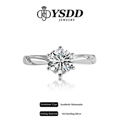 ã#251ãClassic 6-prong Engagement Synthetic Moissanite Ring in S925 1Carat