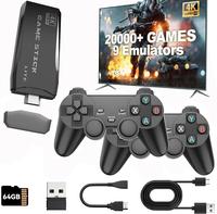 Retro Gaming Console with Dual Controllers, 20,000+ Games, 9 Emulators Built-in, 4K HDMI Output, Plug and Play Video Game Sti...