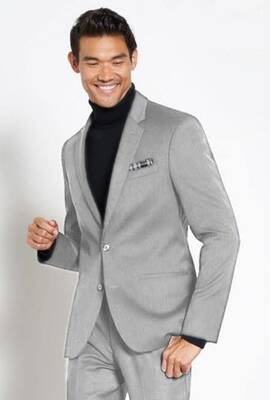 Suit And Turtleneck Combo - Turtleneck Prom Outfits - Prom Turtleneck  Black  Suit