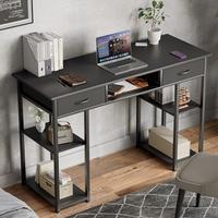 Sweet Furniture F Computer Desk with 2/3 Drawers 32/48 Inch with Storage Space Fabric Side Bag Headphone Hook Metal Frame Adj...