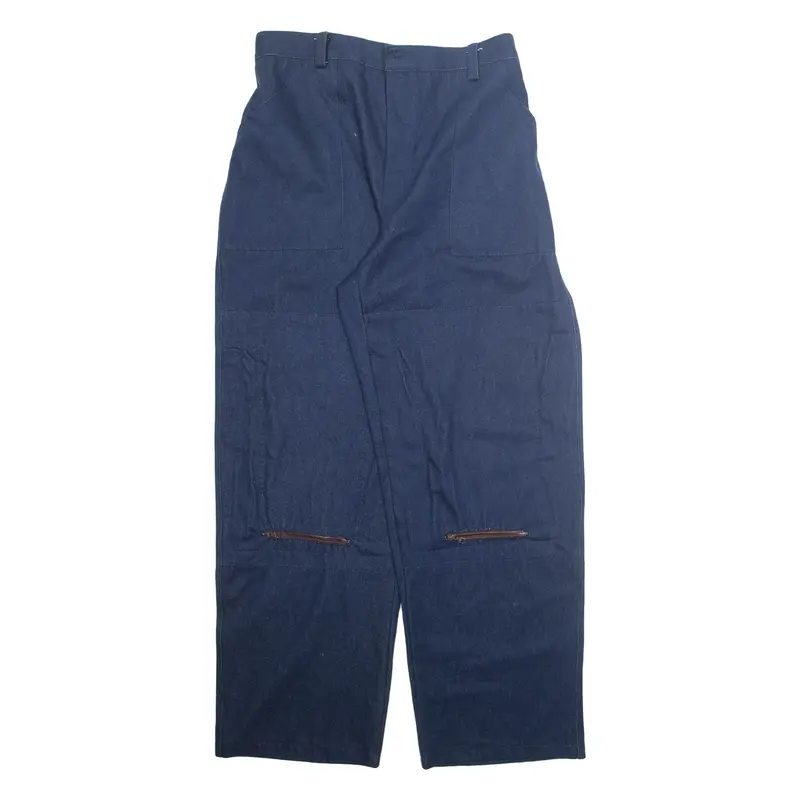 Mens Trousers Blue Regular Straight W30 L32