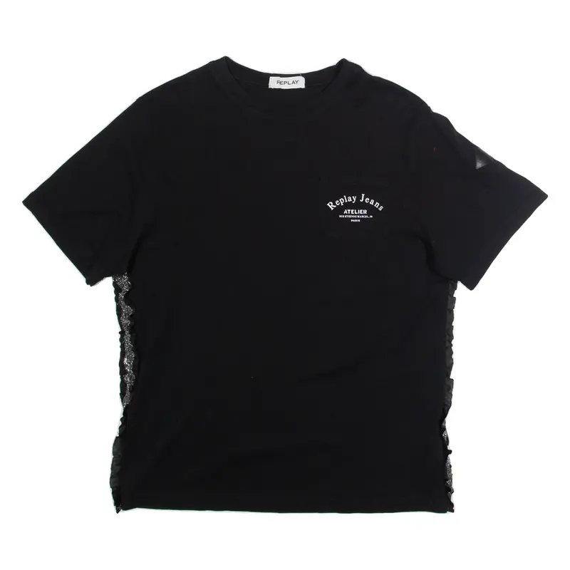 REPLAY Womens T-Shirt Black M