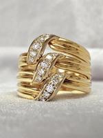Elegant Artificial Zircon Decorated Ring, Fashion Jewelry for Women for Party, Daily Decor, Trendy All-match & Exquisite Jew...