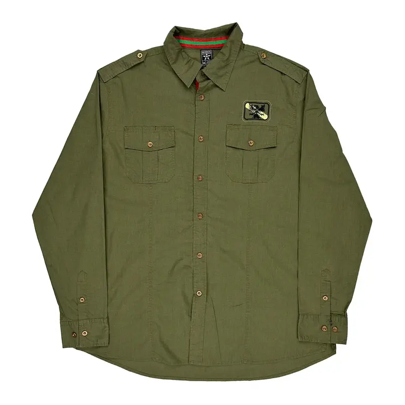 Avirex Shirt - 2XL Green Cotton