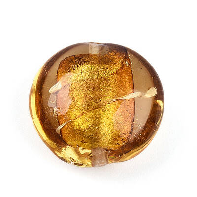 Handmade Silver Foil Glass Beads