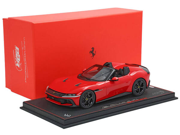Ferrari 12Cilindri Spider Rosso Corsa Red Limited Edition to 200 pieces Worldwide 1/18 Model Car by BBR