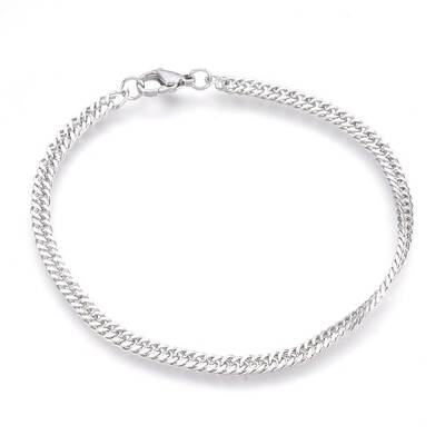 Tarnish Resistant 304 Stainless Steel Curb Chain Bracelets