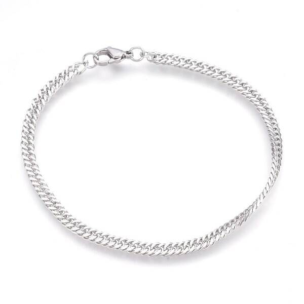 Tarnish Resistant 304 Stainless Steel Curb Chain Bracelets