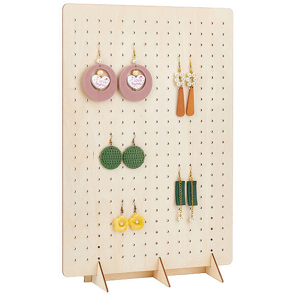 Wood Slant Back Earring Display Stands