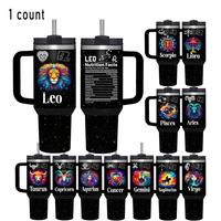 Constellation Pattern Tumbler, 1 Count/40oz Constellation Zodiac Coffee Mug, Stainless Steel Double Wall Vacuum Insulated Tum...