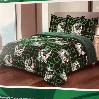 Soft Mexican Sherpa Blanket & Pillow Cases