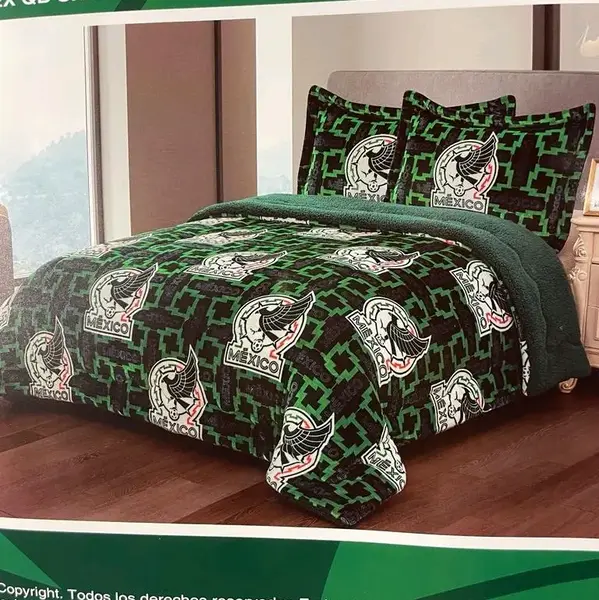 Soft Mexican Sherpa Blanket & Pillow Cases