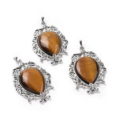 Natural Tiger Eye Big Pendants