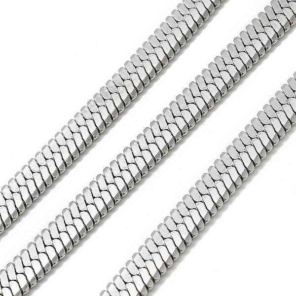 Tarnish Resistant 304 Stainless Steel Flat Snake Chains