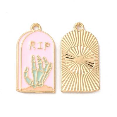 Light Gold Plated Alloy Enamel Pendants