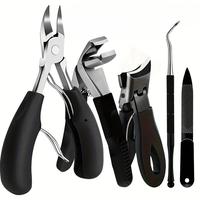 Professional Nail Clipper Set, 5pcs/set Stainless Steel Nail Clippers & Nail File & Nail Pliers, Nail Nippers Nail Care Manic...