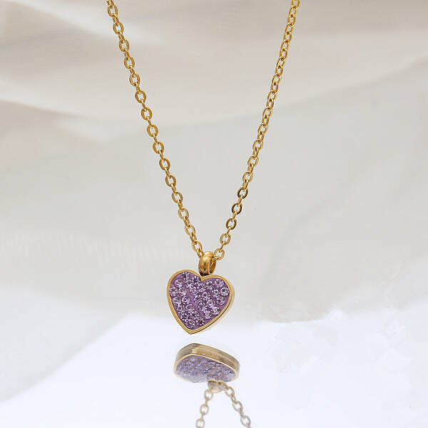 Stainless Steel Heart Pendant Necklaces for Women